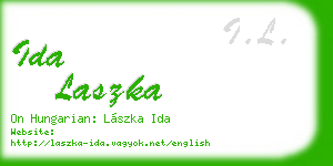ida laszka business card