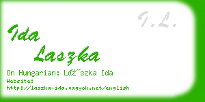 ida laszka business card